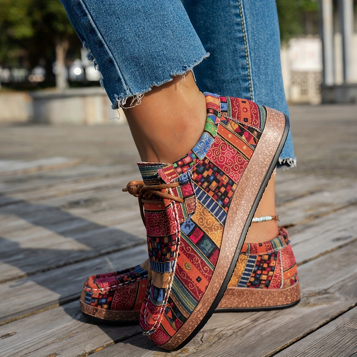 Greetje | Kleurrijke Retro Damesschoenen