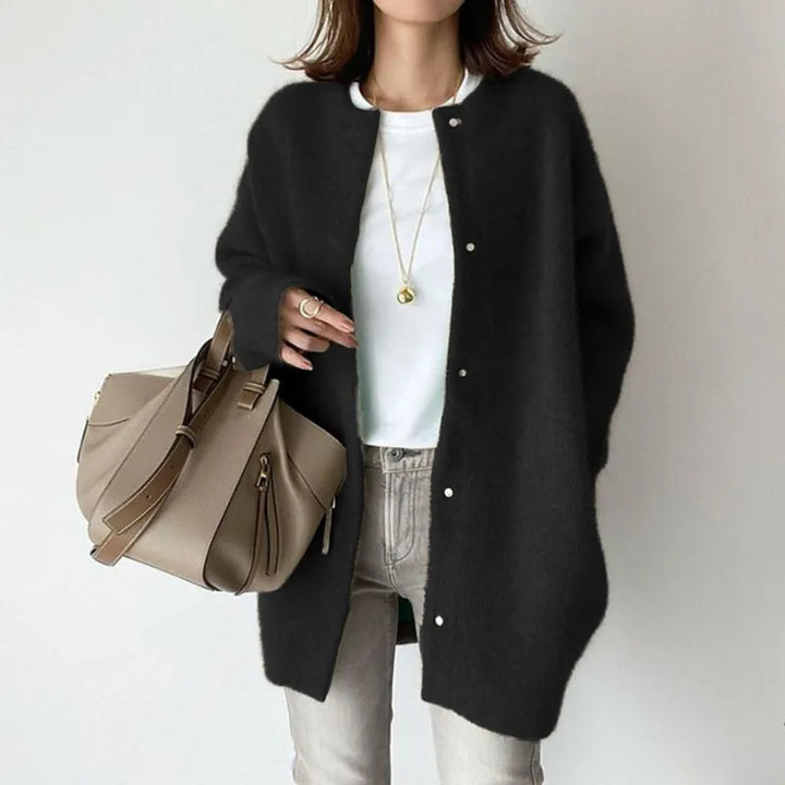 Cilla | Lange cardigan van zachte wol