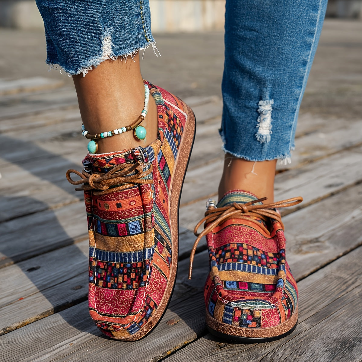 Greetje | Kleurrijke Retro Damesschoenen