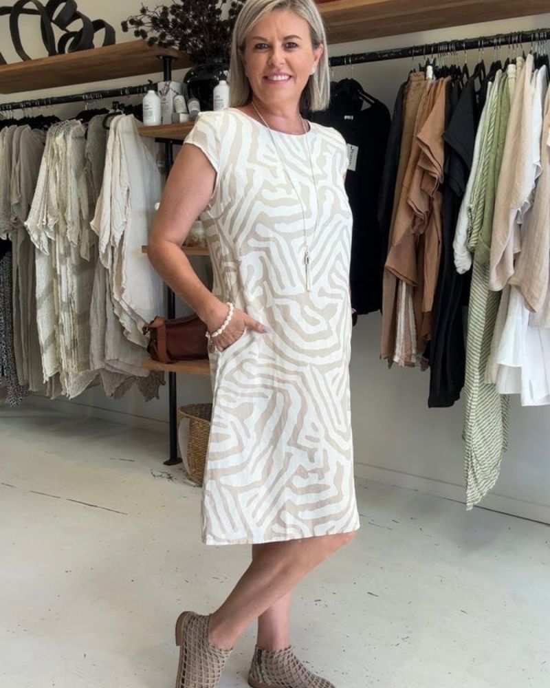 Canan | Zomer jurk met ronde hals en mooie print