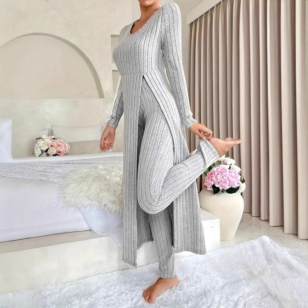 Aukelien | ribbelde tweedelige set