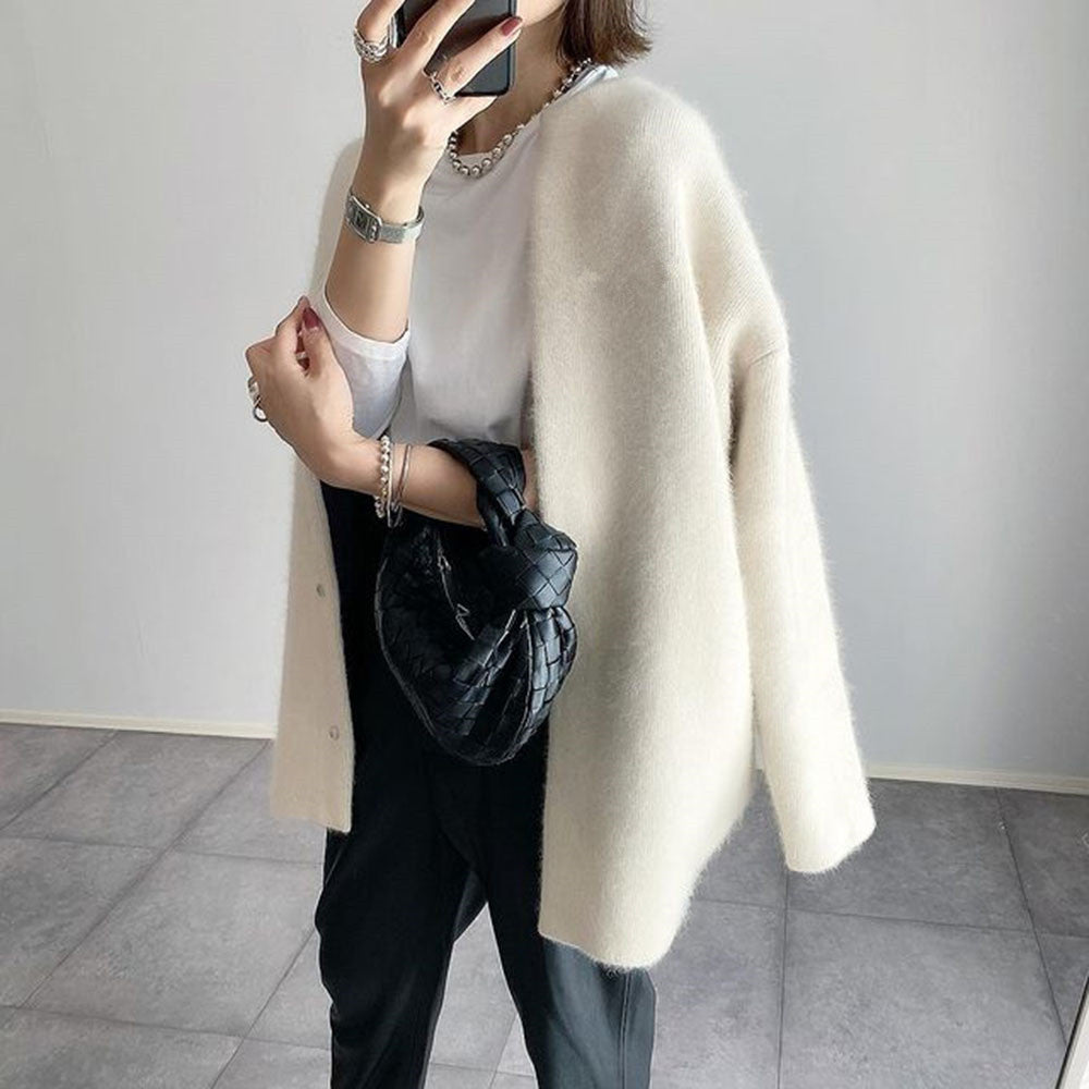 Cilla | Lange cardigan van zachte wol