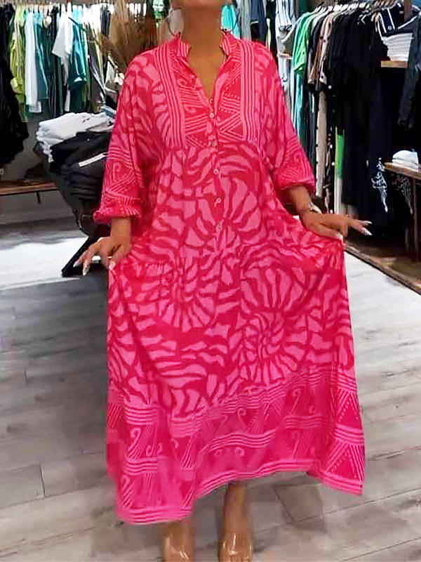 Mila | V-hals jurk met print