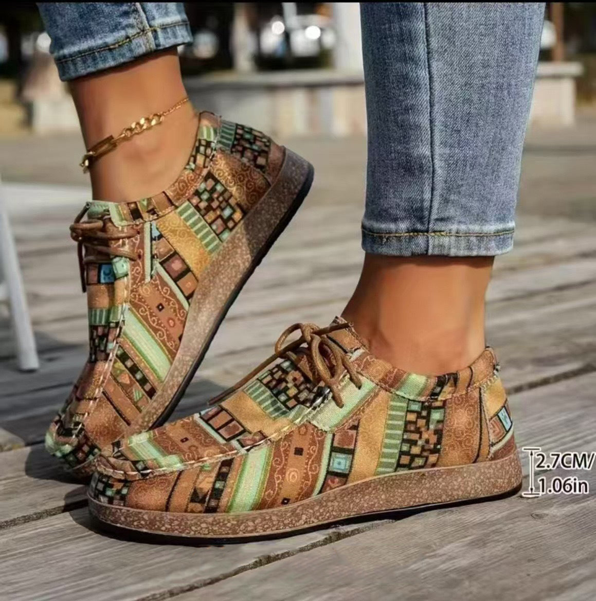 Greetje | Kleurrijke Retro Damesschoenen