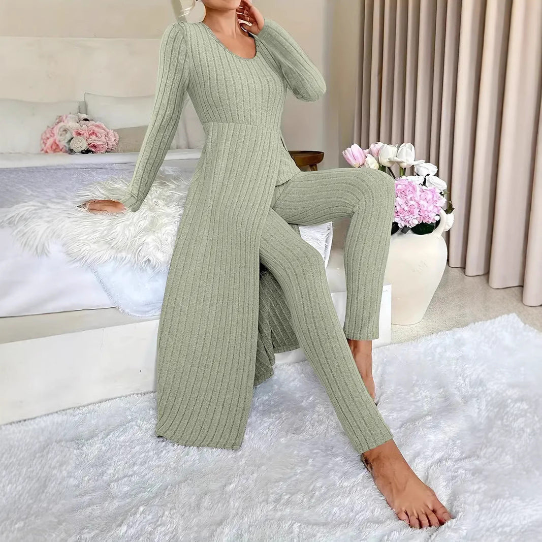 Aukelien | ribbelde tweedelige set