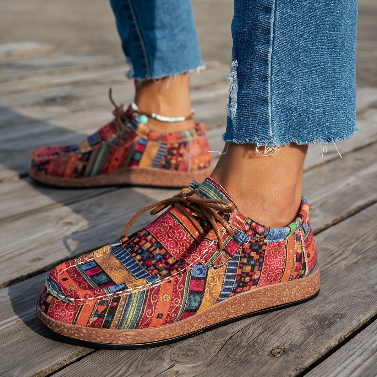 Greetje | Kleurrijke Retro Damesschoenen