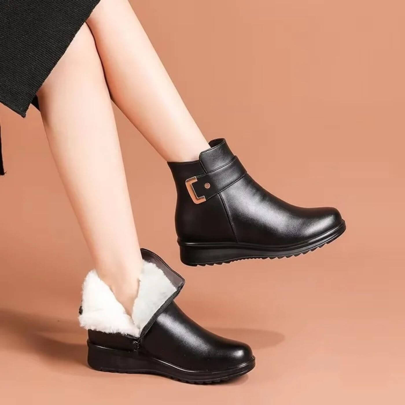 Klasina | Antislip Winterlaarzen met Gevoerde Binnenkant