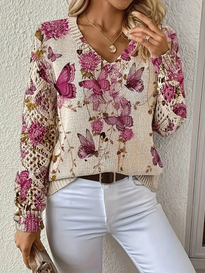 Beatrix | Elegante trui met bloemendessin