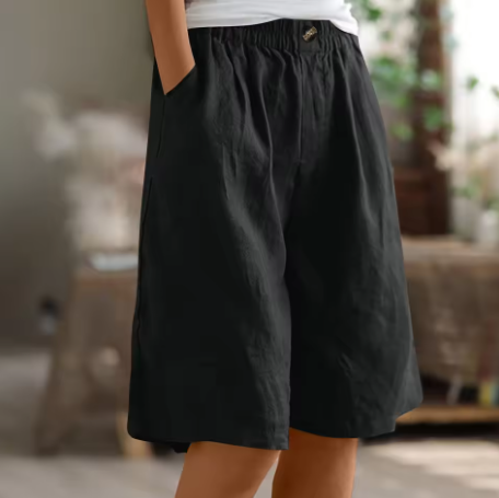 Elvira | Luchtige linnen short
