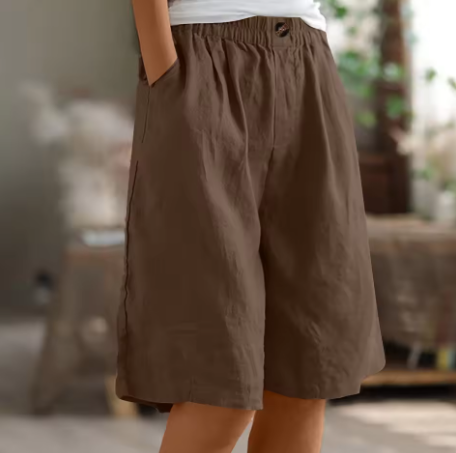 Elvira | Luchtige linnen short