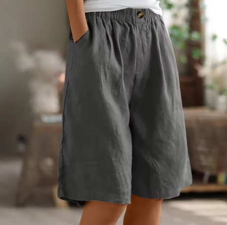 Elvira | Luchtige linnen short