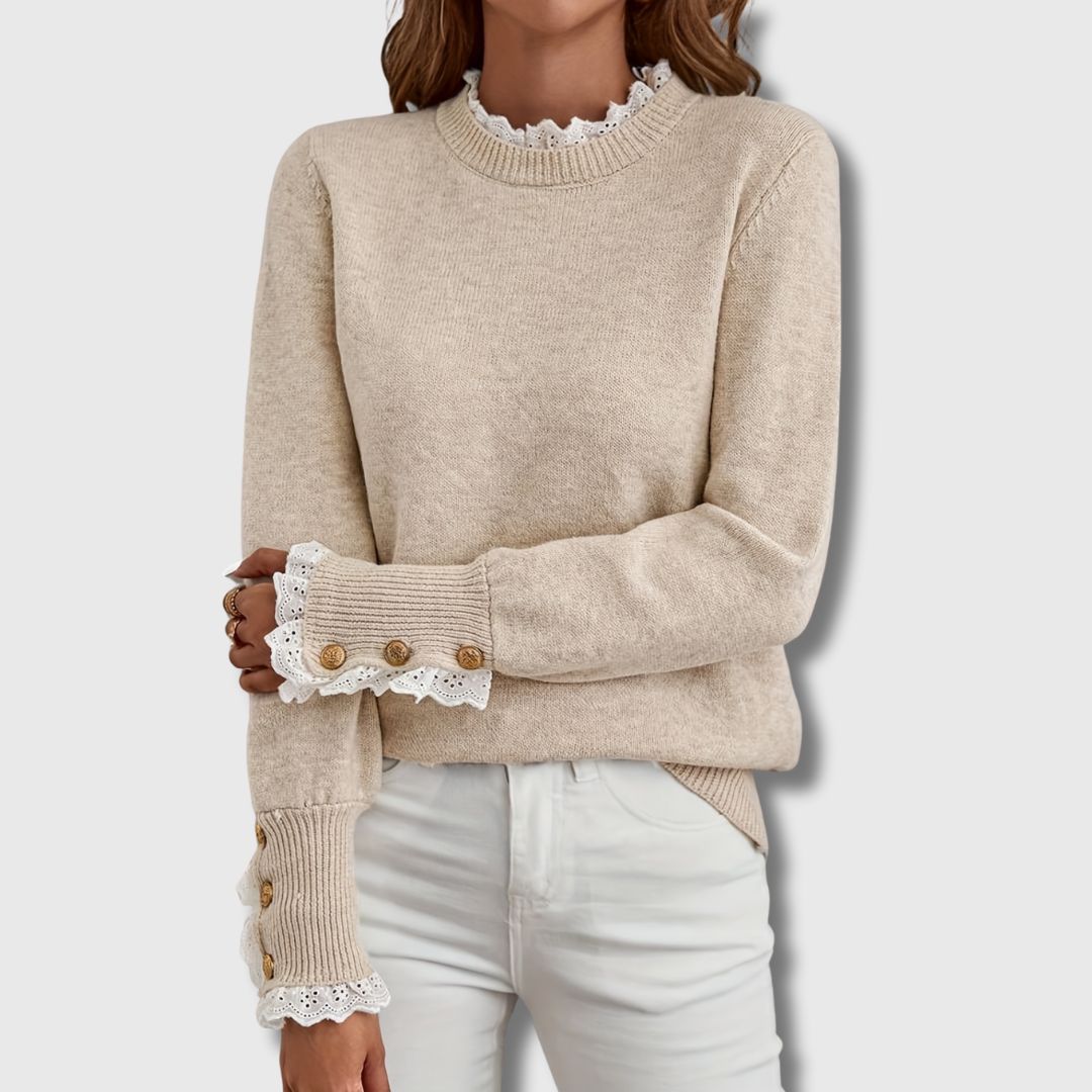 Marleen | Trui met kanten details