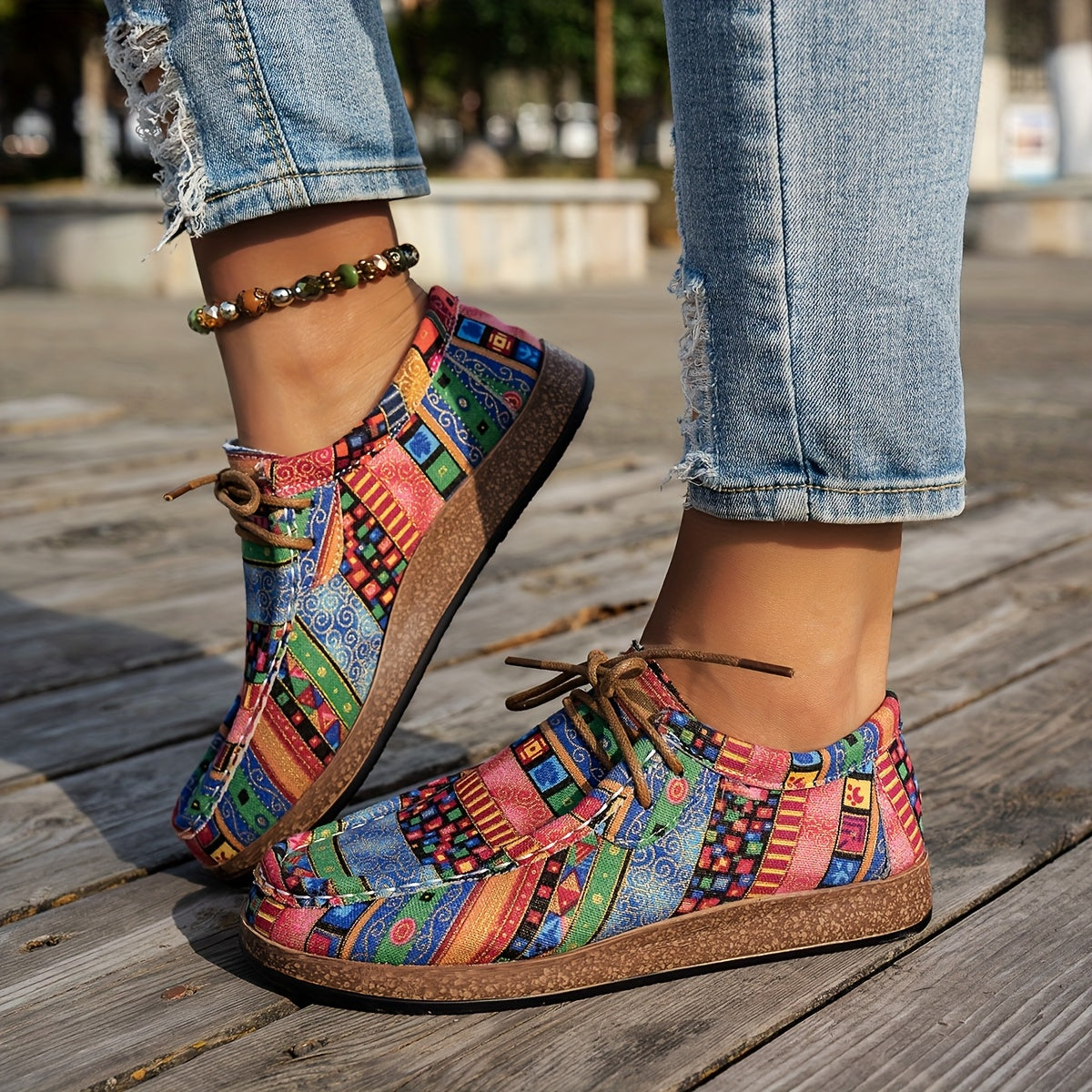Greetje | Kleurrijke Retro Damesschoenen