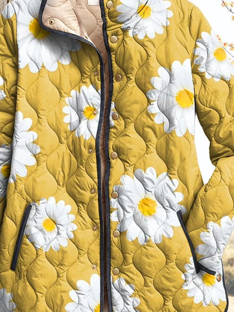 Gequilt Jacket met Prachtige Daisy Print