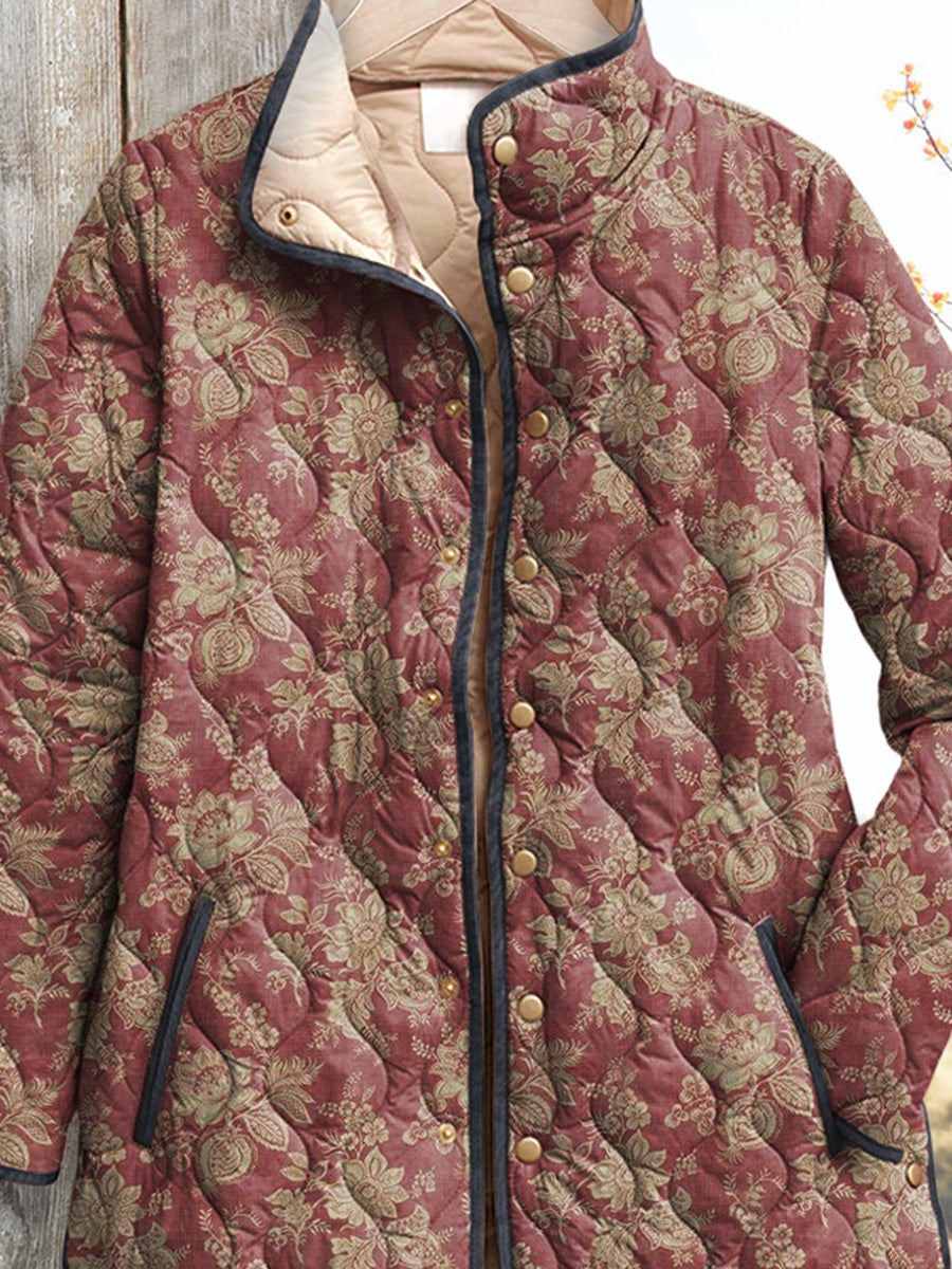 Gequilt Jacket Bloemmotief