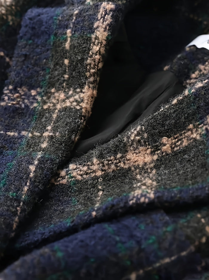 Elna | Klassieke Geruite Wollen Jas