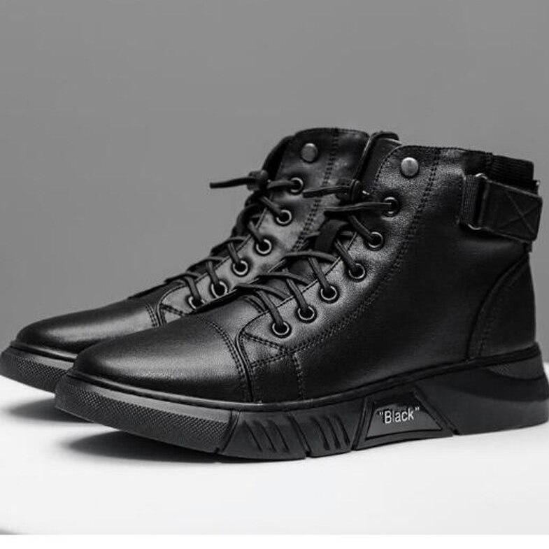 Jasper | Leren hoge sneakers met strakke lijnen