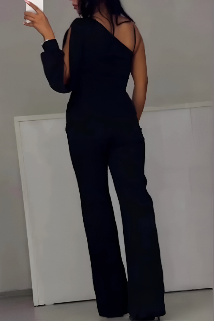 Lammie | Moderne jumpsuit met wijde pijpen