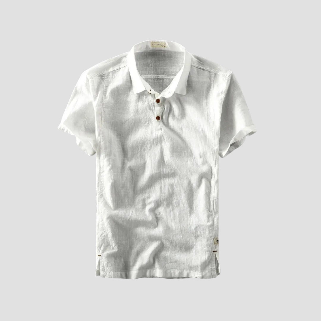 Arjen | Linnen kraagshirt met ontspannen look