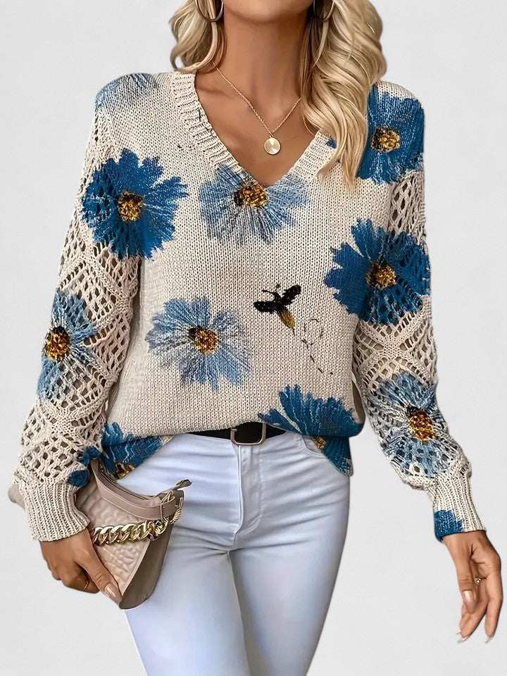 Eva | Elegante trui met bloemendessin