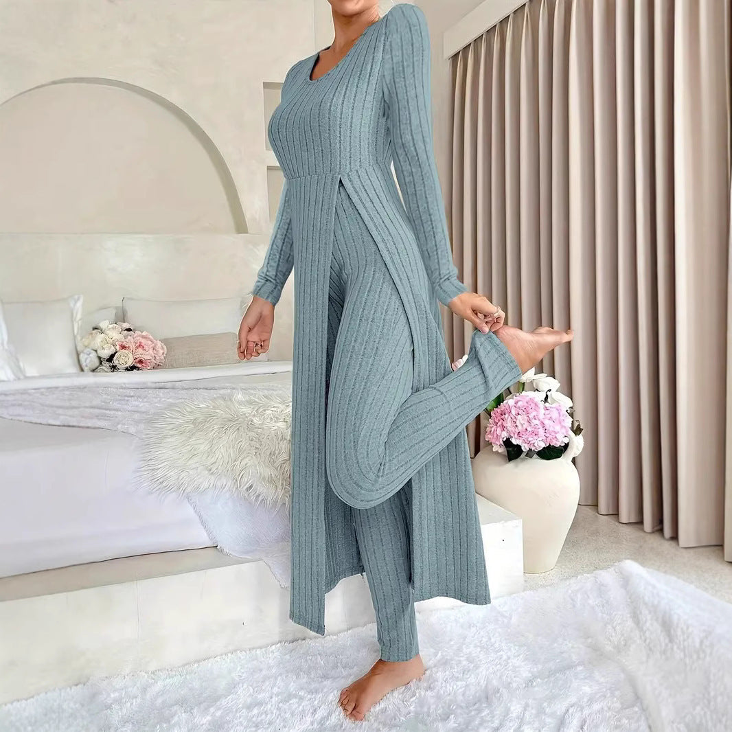 Aukelien | ribbelde tweedelige set