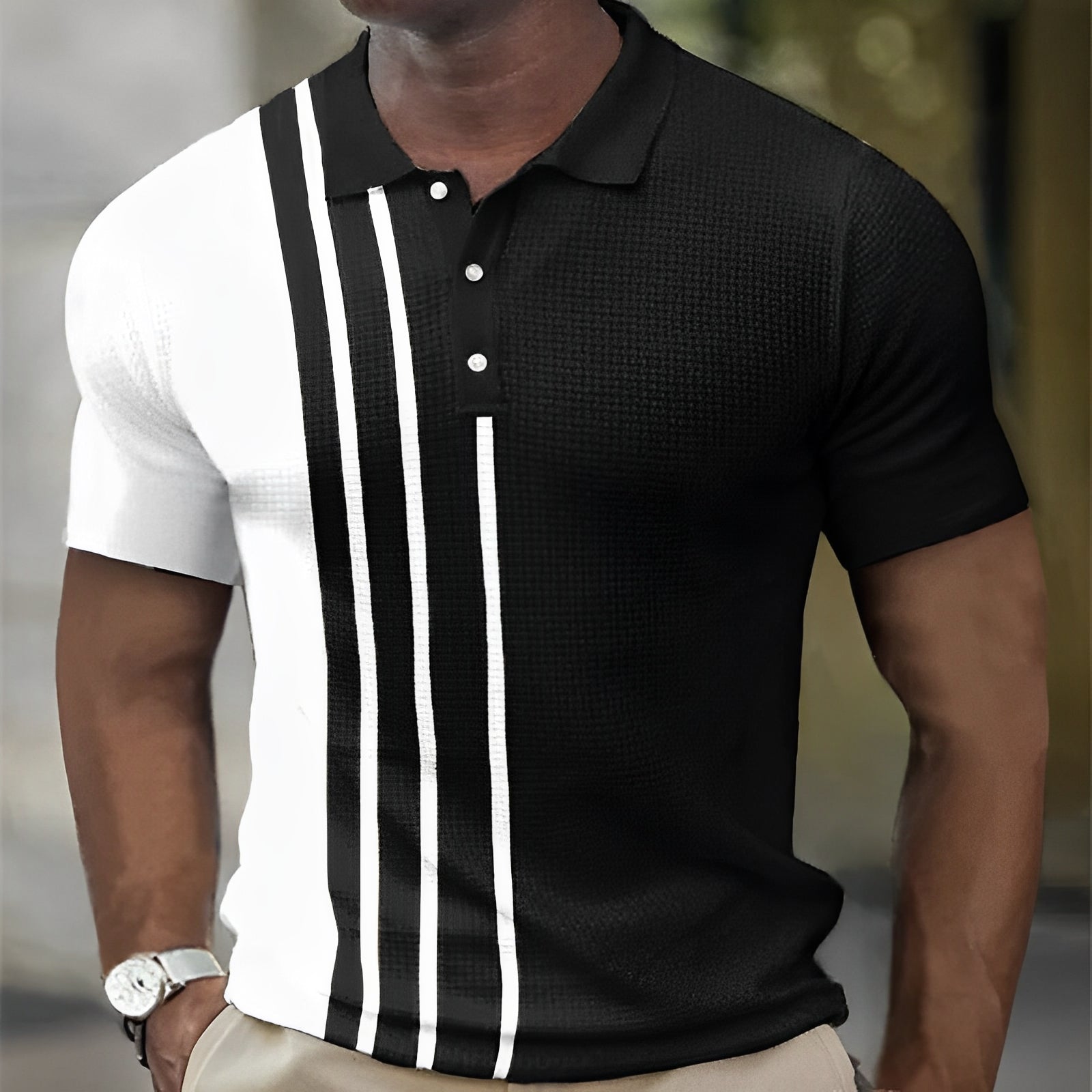 Romeo | Heren Poloshirt met Stijlvolle Strepen – Slim Fit