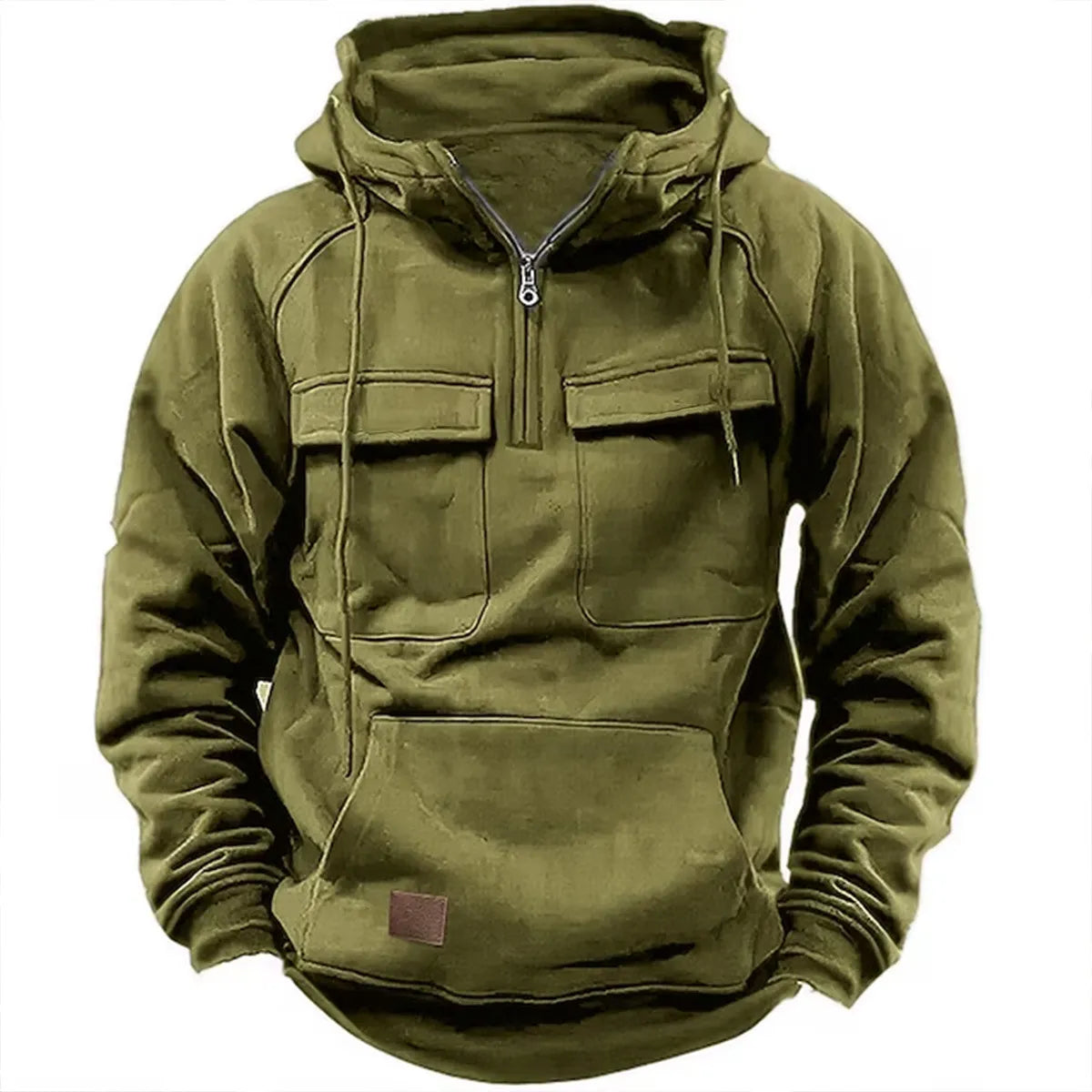 Ulrich | Hoodie met rits en borstzakken