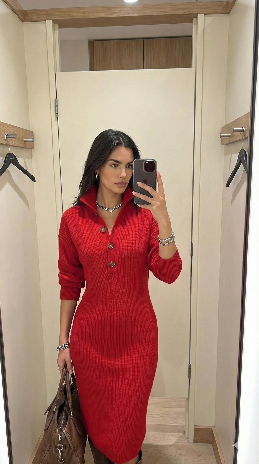 Rika | Gezellige Knopen-Up Trui Jurk voor Moeiteloze Elegantie