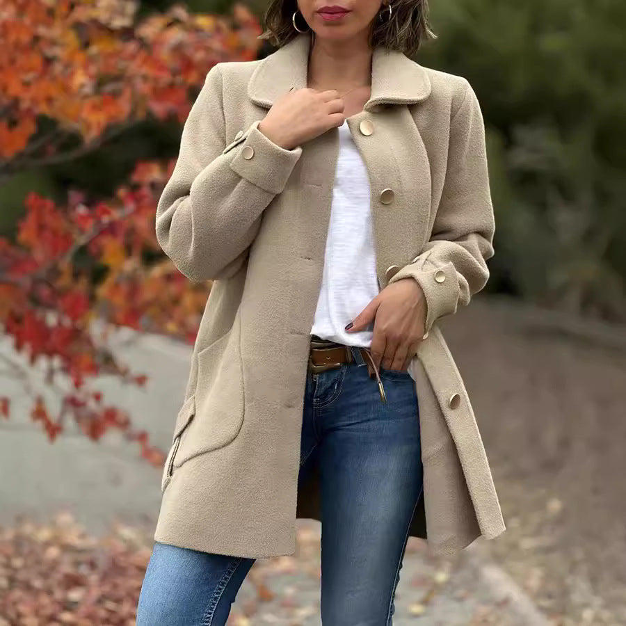 Klara | Klassieke oversize mantel met knoopsluiting