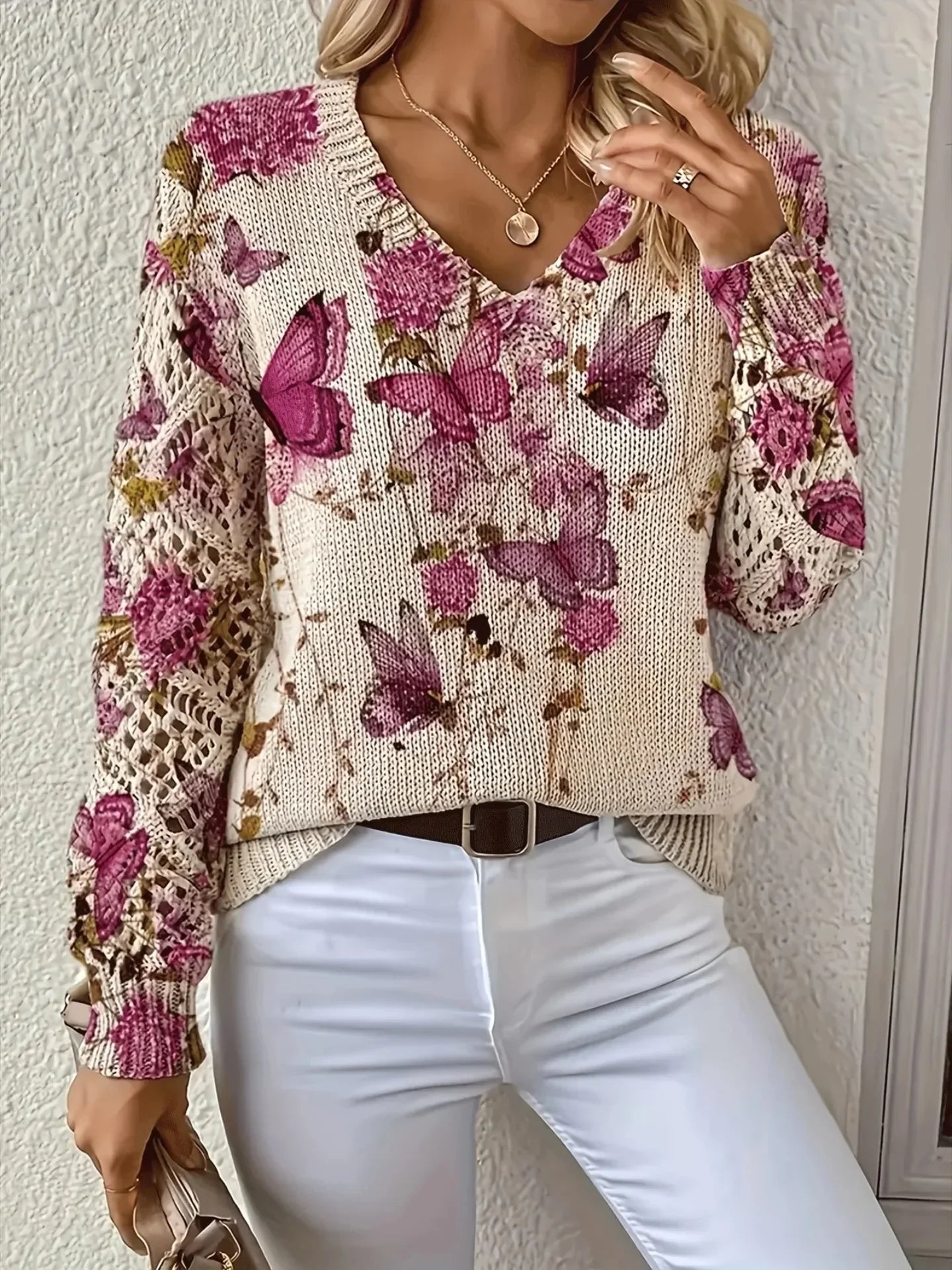 Beatrix | Elegante trui met bloemendessin