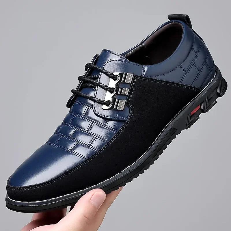 Niels | Leren schoen met scherpe belijning