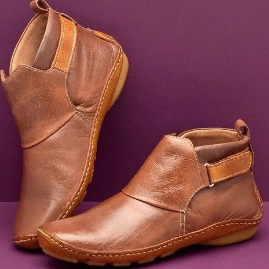 Hannelore |  Ultraportabele leren laarzen