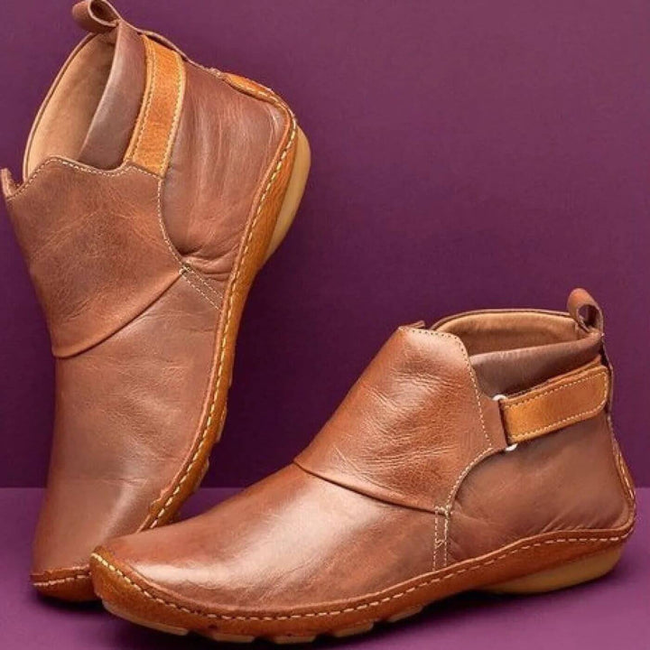 Hannelore |  Ultraportabele leren laarzen