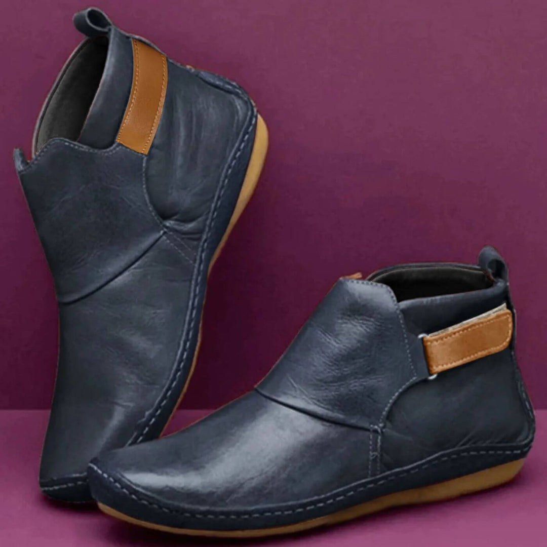 Hannelore |  Ultraportabele leren laarzen