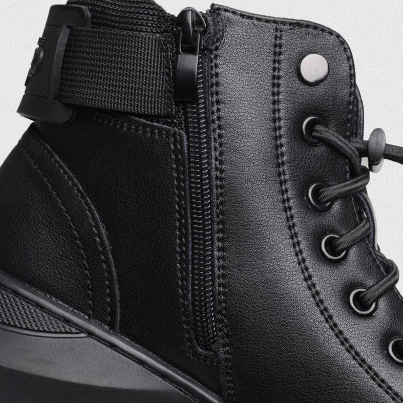 Jasper | Leren hoge sneakers met strakke lijnen